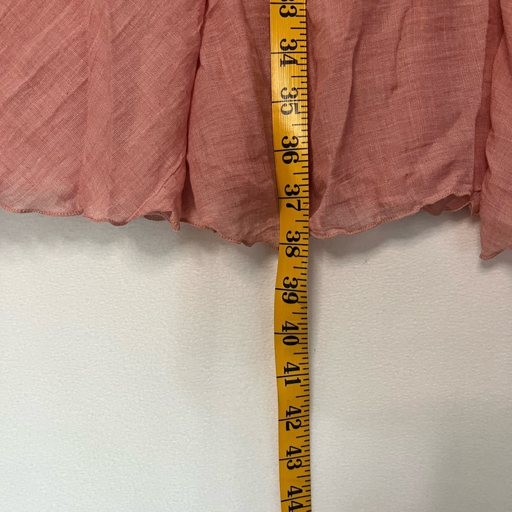 Buddha Trends Coral Pinkish A-Line Pleated Flare Casual Maxi Chiffon Skirt S-Med - Picture 8 of 9